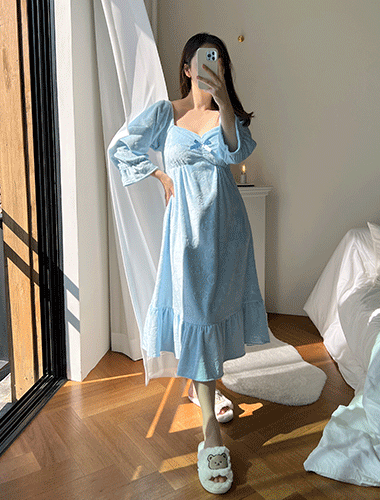[여성]엘사 극세사 원피스 수면잠옷
